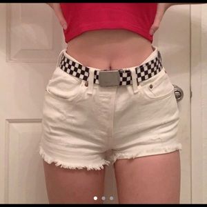 White high waisted Levi shorts